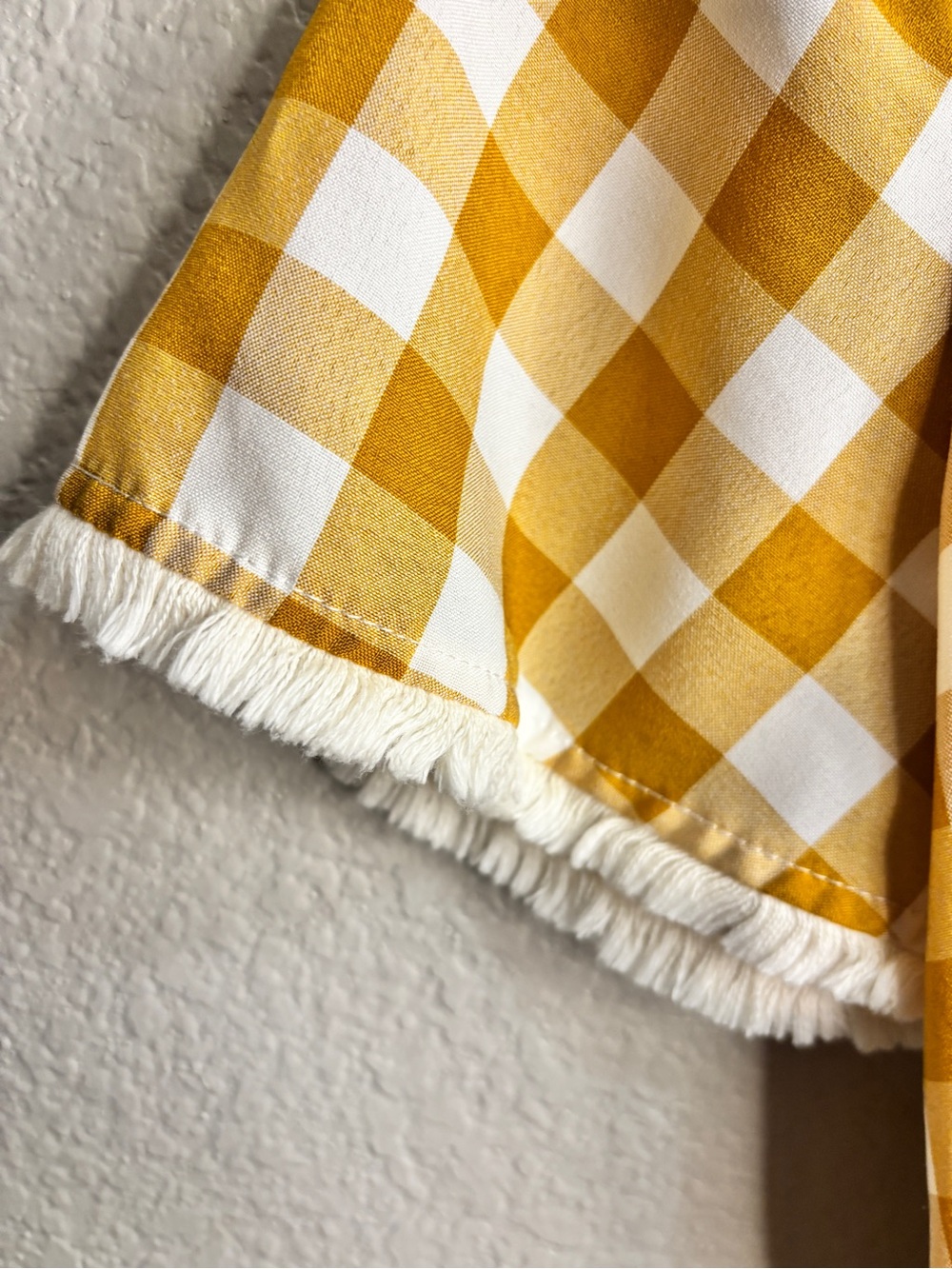 THML Yellow Gingham Tie-Front Blouse - Picture 5 of 6